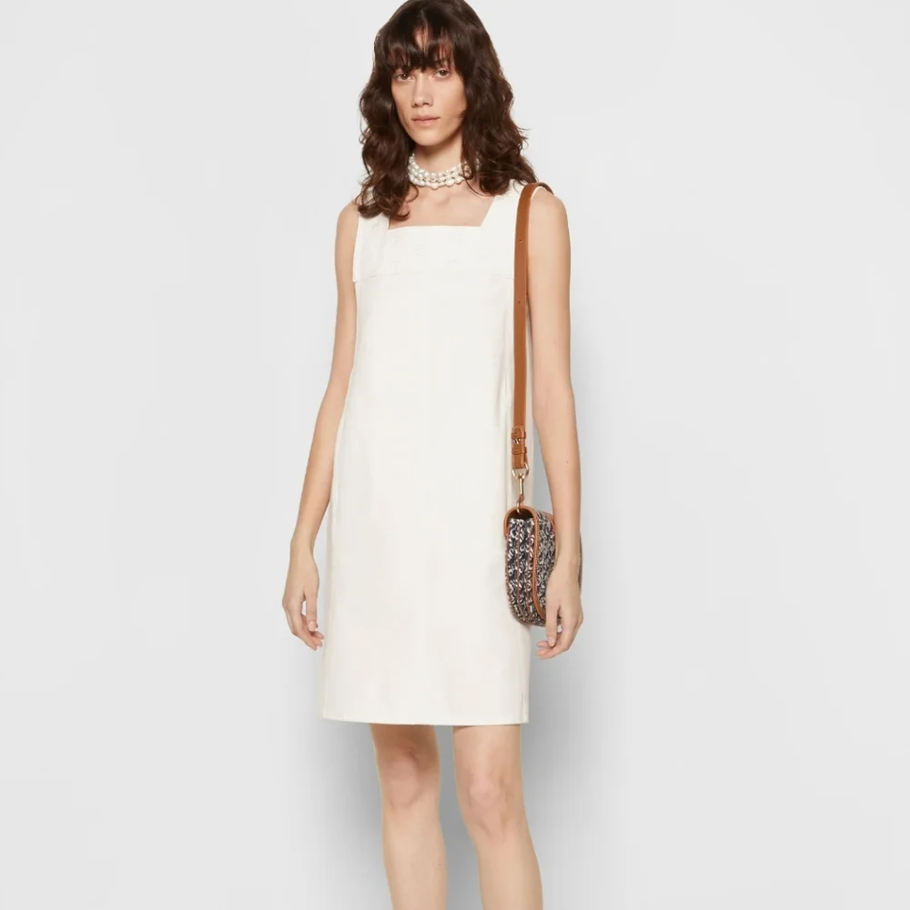 See by Chloe White Denim Shift Dress size FR 42/ US 10 - Picture 3 of 6